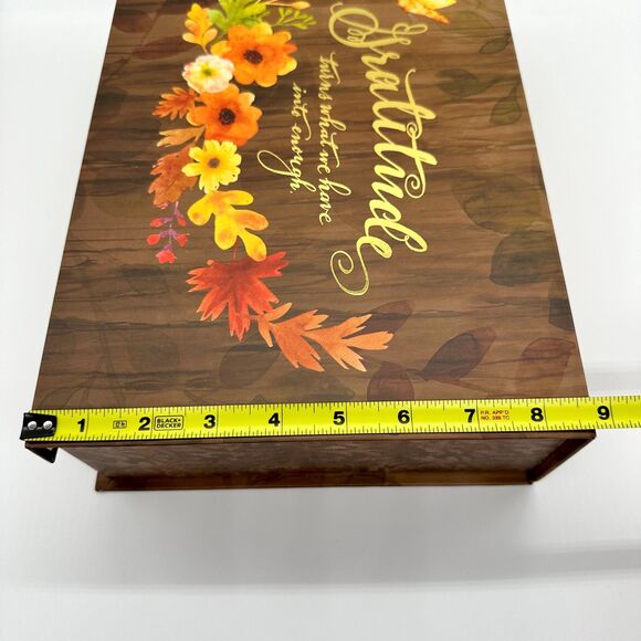 Ashland Gratitude Fall Farmhouse Magnetic Large Decorative Storage Box - Picture 8 of 10